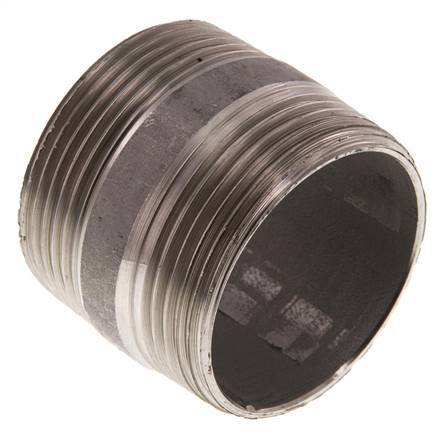 R 1 1/2'' Stainless steel Double Pipe Nipple 20 Bar DIN 2982 - 40mm