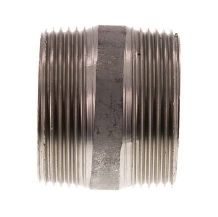 R 1 1/2'' Stainless steel Double Pipe Nipple 20 Bar DIN 2982 - 40mm