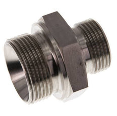 G 1 1/4'' x G 1'' Stainless steel Double Nipple 315 Bar - Hydraulic