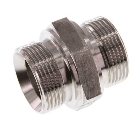 G 1 1/4'' Stainless steel Double Nipple 315 Bar - Hydraulic