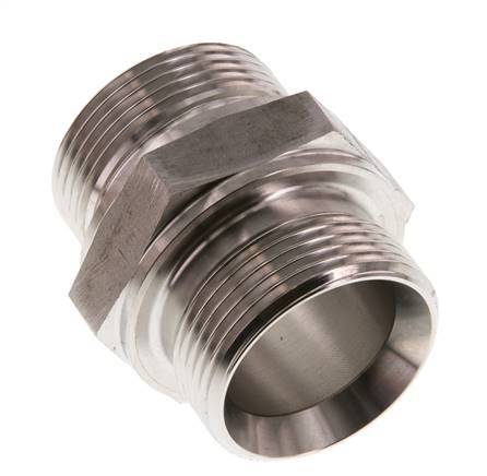 G 1 1/4'' Stainless steel Double Nipple 315 Bar - Hydraulic