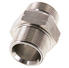 1 1/4'' NPT x G 1 1/4'' Stainless steel Double Nipple 40 Bar - Hydraulic