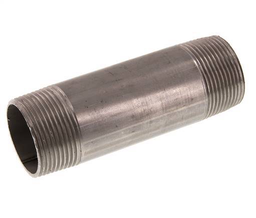 R 1 1/4'' Stainless steel Double Pipe Nipple 20 Bar DIN 2982 - 120mm