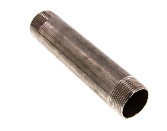 R 1 1/4'' Stainless steel Double Pipe Nipple 20 Bar DIN 2982 - 180mm