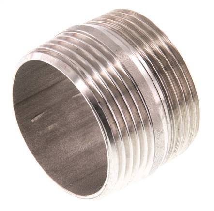 R 1 1/4'' Stainless steel Double Pipe Nipple 20 Bar DIN 2982 - 30mm