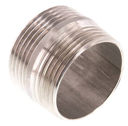 R 1 1/4'' Stainless steel Double Pipe Nipple 20 Bar DIN 2982 - 30mm