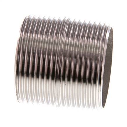 R 1 1/4'' Stainless steel Double Pipe Nipple 20 Bar DIN 2982 - 40mm