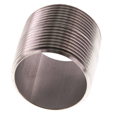 R 1 1/4'' Stainless steel Double Pipe Nipple 20 Bar DIN 2982 - 40mm