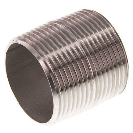 R 1 1/4'' Stainless steel Double Pipe Nipple 20 Bar DIN 2982 - 40mm