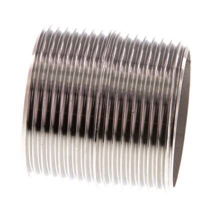 R 1 1/4'' Stainless steel Double Pipe Nipple 20 Bar DIN 2982 - 40mm