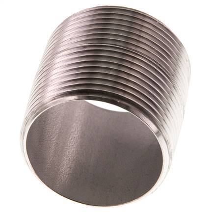 R 1 1/4'' Stainless steel Double Pipe Nipple 20 Bar DIN 2982 - 40mm