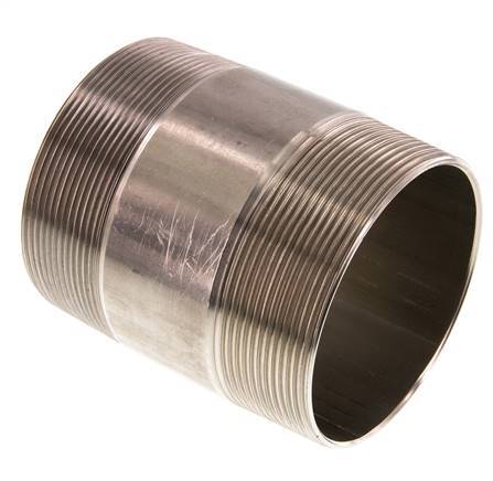 R 3'' Stainless steel Double Pipe Nipple 20 Bar DIN 2982 - 100mm