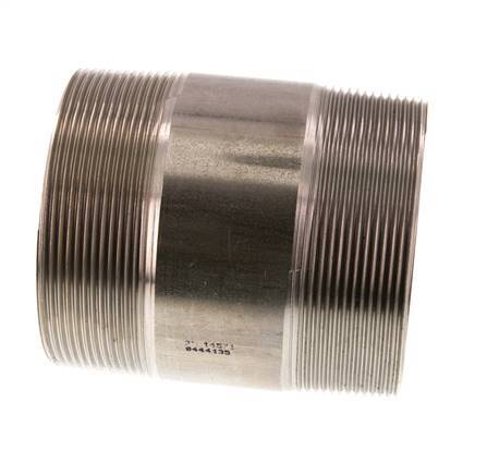 R 3'' Stainless steel Double Pipe Nipple 20 Bar DIN 2982 - 100mm