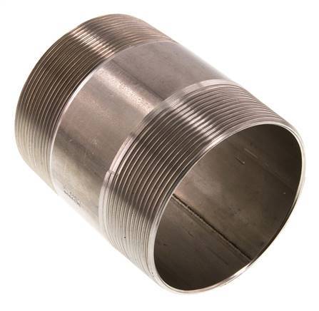 R 3'' Stainless steel Double Pipe Nipple 20 Bar DIN 2982 - 100mm