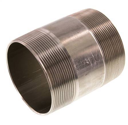 R 3'' Stainless steel Double Pipe Nipple 20 Bar DIN 2982 - 100mm