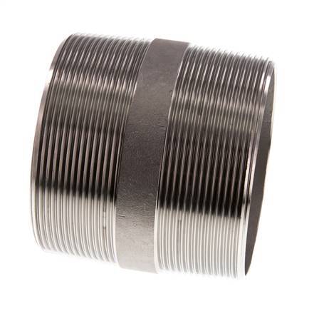 R 3'' Stainless steel Double Pipe Nipple 20 Bar DIN 2982 - 80mm