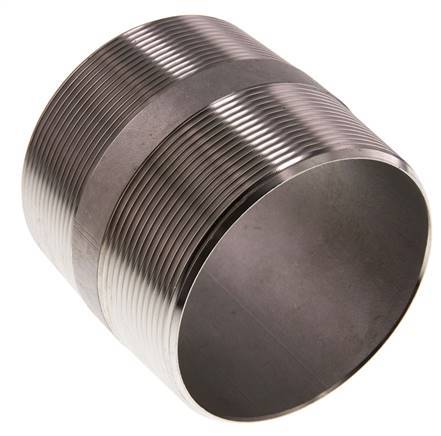 R 3'' Stainless steel Double Pipe Nipple 20 Bar DIN 2982 - 80mm