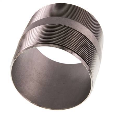 R 3'' Stainless steel Double Pipe Nipple 20 Bar DIN 2982 - 80mm