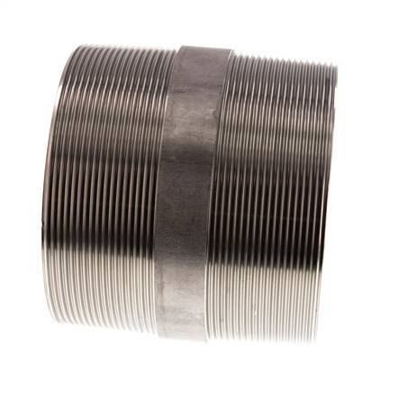 R 4'' Stainless steel Double Pipe Nipple 20 Bar DIN 2982 - 100mm