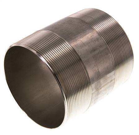 R 4'' Stainless steel Double Pipe Nipple 20 Bar DIN 2982 - 120mm