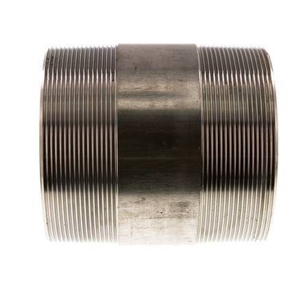 R 4'' Stainless steel Double Pipe Nipple 20 Bar DIN 2982 - 120mm