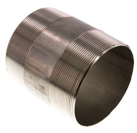 R 4'' Stainless steel Double Pipe Nipple 20 Bar DIN 2982 - 120mm