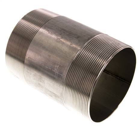 R 4'' Stainless steel Double Pipe Nipple 20 Bar DIN 2982 - 150mm