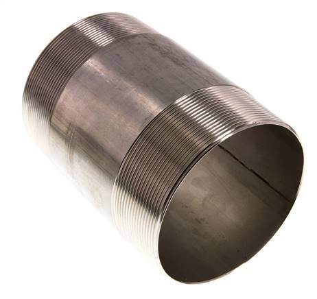 R 4'' Stainless steel Double Pipe Nipple 20 Bar DIN 2982 - 150mm