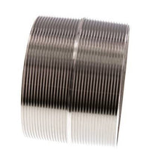 R 4'' Stainless steel Double Pipe Nipple 20 Bar DIN 2982 - 80mm