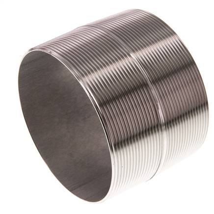 R 4'' Stainless steel Double Pipe Nipple 20 Bar DIN 2982 - 80mm