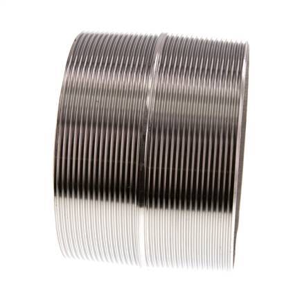 R 4'' Stainless steel Double Pipe Nipple 20 Bar DIN 2982 - 80mm