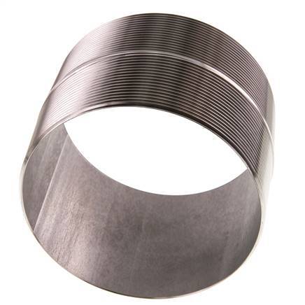 R 4'' Stainless steel Double Pipe Nipple 20 Bar DIN 2982 - 80mm