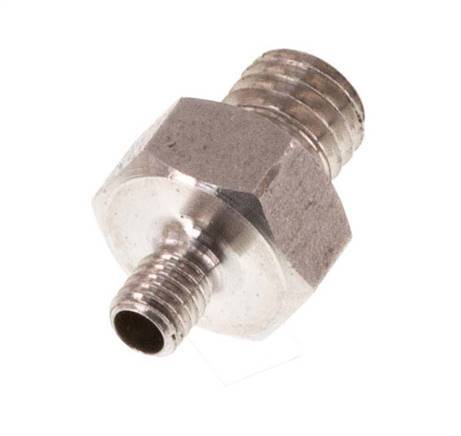 M5 x M3 Stainless steel Double Nipple 40 Bar