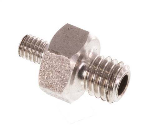 M5 x M3 Stainless steel Double Nipple 40 Bar