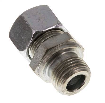 G 1/2'' Male x 15L Zinc plated Steel Straight Cutting Ring 315 Bar DIN 2353 [2 Pieces]