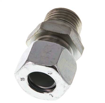 G 1/2'' Male x 15L Zinc plated Steel Straight Cutting Ring 315 Bar DIN 2353 [2 Pieces]