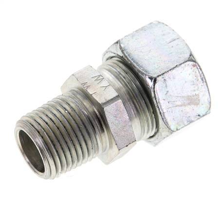 1/2'' NPT Male x 18L Zinc plated Steel Straight Cutting Ring 315 Bar DIN 2353