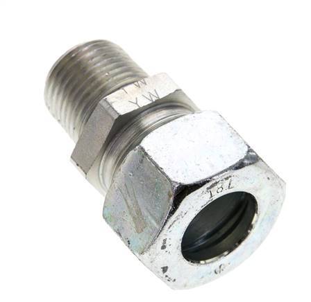 1/2'' NPT Male x 18L Zinc plated Steel Straight Cutting Ring 315 Bar DIN 2353