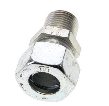 1/2'' NPT Male x 18L Zinc plated Steel Straight Cutting Ring 315 Bar DIN 2353