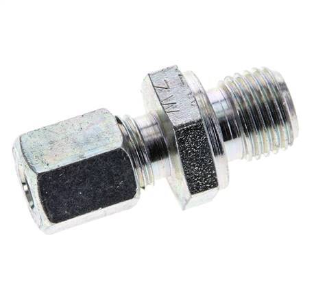 G 1/4'' Male x 6L Zinc plated Steel Straight Cutting Ring 315 Bar DIN 2353 [2 Pieces]