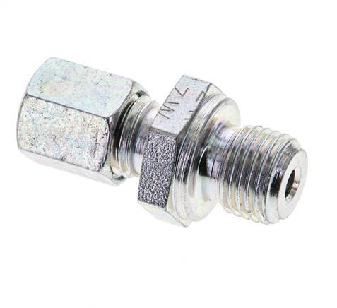 G 1/4'' Male x 6L Zinc plated Steel Straight Cutting Ring 315 Bar DIN 2353 [2 Pieces]