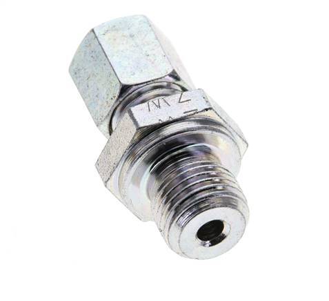 G 1/4'' Male x 6L Zinc plated Steel Straight Cutting Ring 315 Bar DIN 2353 [2 Pieces]