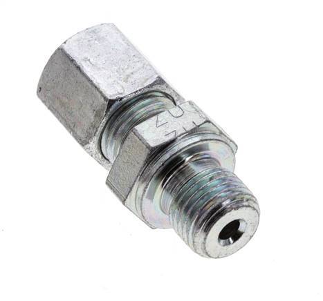 G 1/4'' Male x 6S Zinc plated Steel Straight Cutting Ring 630 Bar DIN 2353 [2 Pieces]