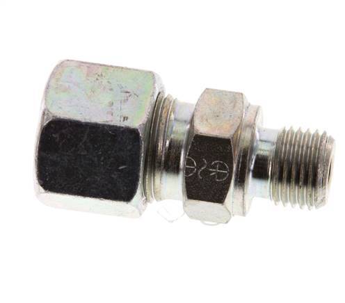 G 1/4'' Male x 10S Zinc plated Steel Straight Cutting Ring 630 Bar DIN 2353 [2 Pieces]