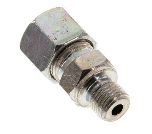 G 1/4'' Male x 10S Zinc plated Steel Straight Cutting Ring 630 Bar DIN 2353 [2 Pieces]