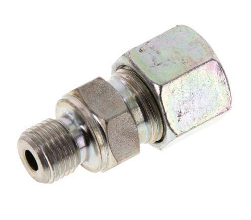 G 1/4'' Male x 10S Zinc plated Steel Straight Cutting Ring 630 Bar DIN 2353 [2 Pieces]