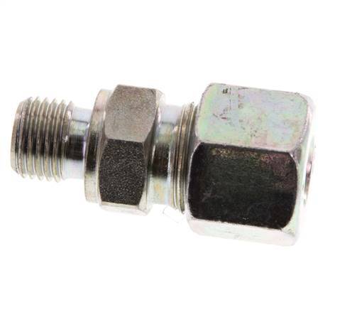 G 1/4'' Male x 10S Zinc plated Steel Straight Cutting Ring 630 Bar DIN 2353 [2 Pieces]