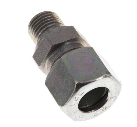 G 1/4'' Male x 12L Zinc plated Steel Straight Cutting Ring 315 Bar DIN 2353 [2 Pieces]