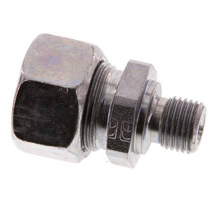 G 1/4'' Male x 15L Zinc plated Steel Straight Cutting Ring 315 Bar DIN 2353