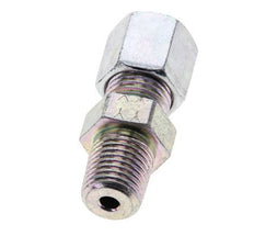 1/4'' NPT Male x 6S Zinc plated Steel Straight Cutting Ring 630 Bar DIN 2353 [2 Pieces]